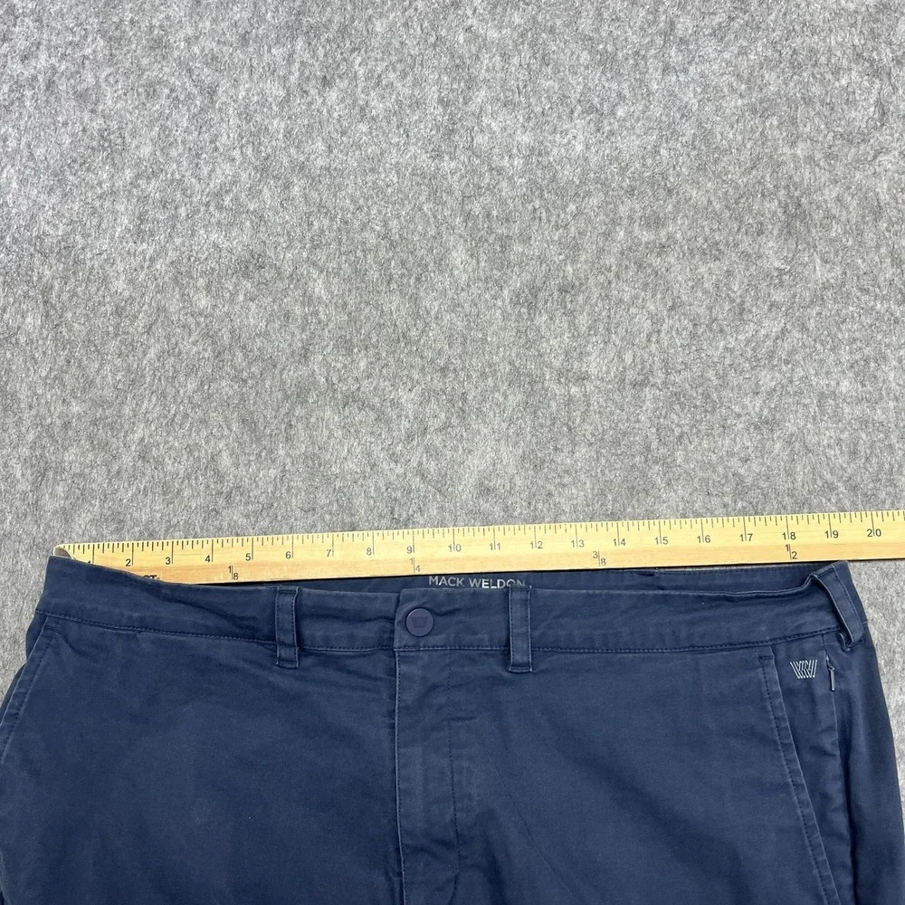 Mack Weldon Pants Mens 38x34 Navy Blue Stretch Chino Casual Straight Actual38x32